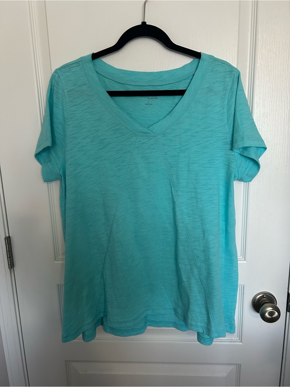 Escape Everyday V-Neck Tee in Aqua